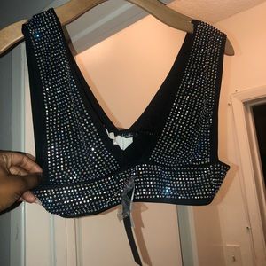 rhinestone crop top